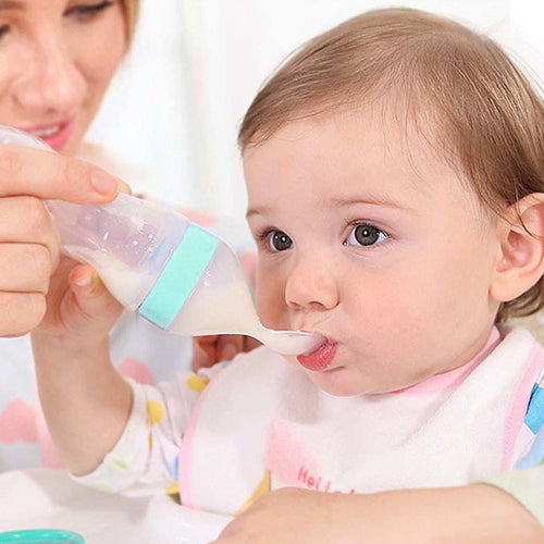Silicone Baby Feeding Bottle with Spoon ( BUY 1 TAKE 1)